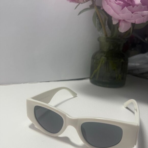 White Balenciaga Sunglasses - Picture 3 of 3